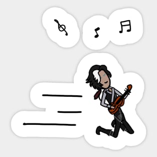 D.M. Plays Violin Cartoon 2 Sticker